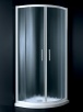 Cabina doccia ad angolo curvo composta da 2 lati fissi e 2 ante scorrevoli Meta A06