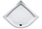 Piatto doccia 90x90 angolare con 2 lati non smaltati installabile ad appoggio. Esedra